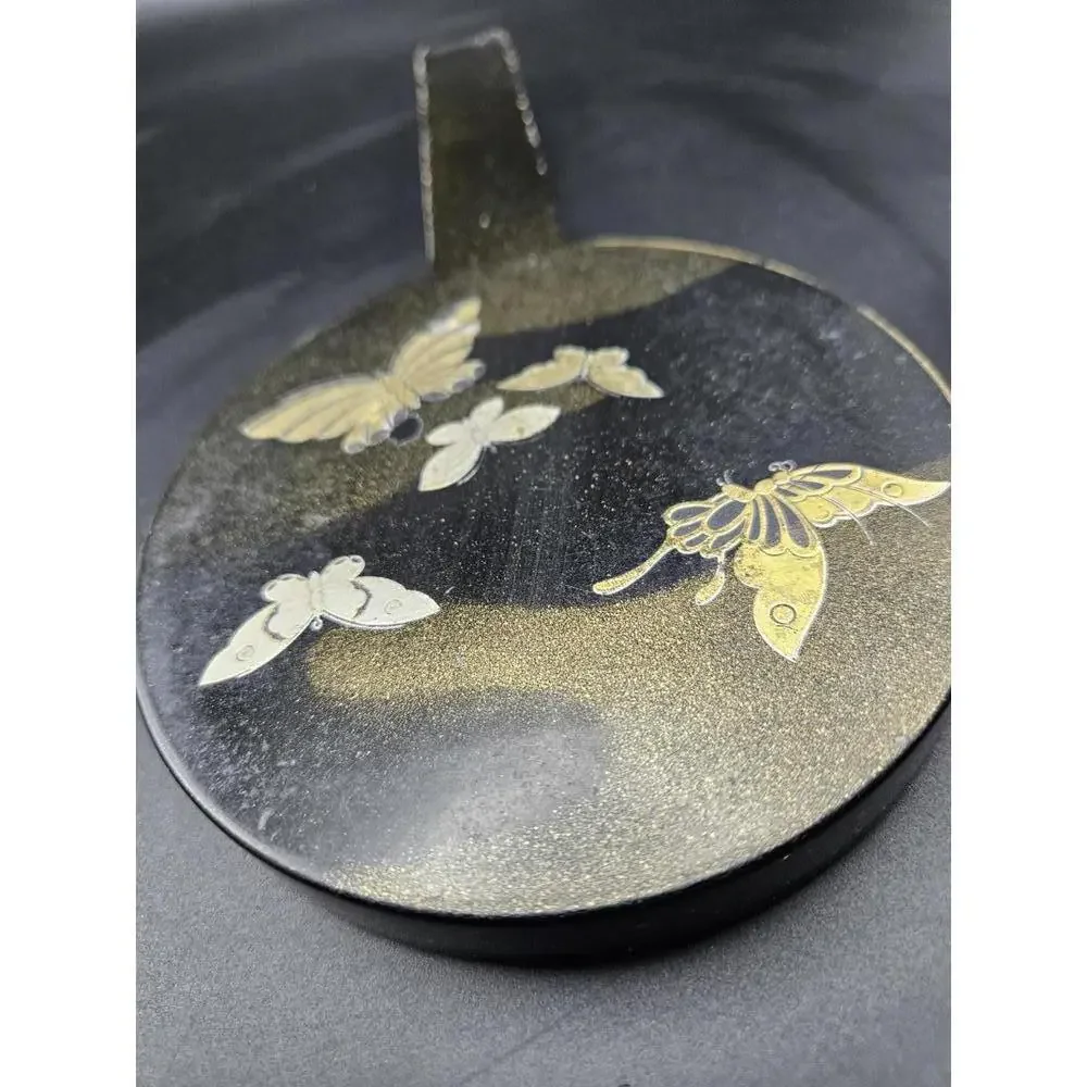 VTG Smithsonian Japan Nesting Double Hand Mirror Maki-e Lacquer Otagiri Style